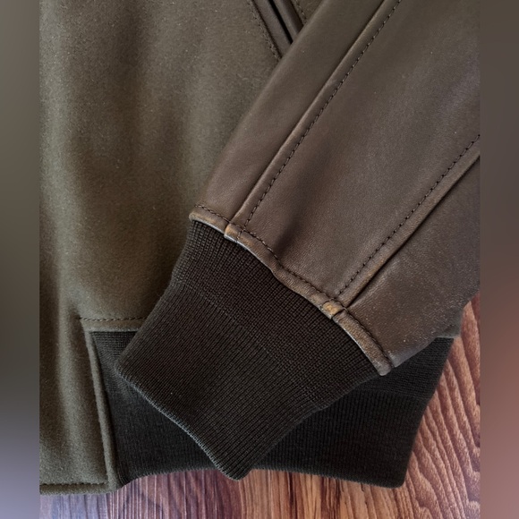 Coach Olive Green Wool and Leather Varsity Jacket (Size M) - Picture 12 of 15